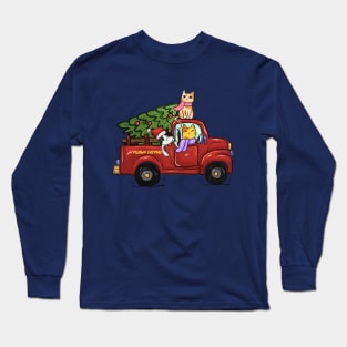 Cat Christmas Tree Gifts Long Sleeve T-Shirt